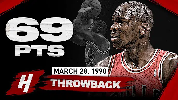 迈克尔乔丹1990年3月28日vs骑士砍下生涯最高分!